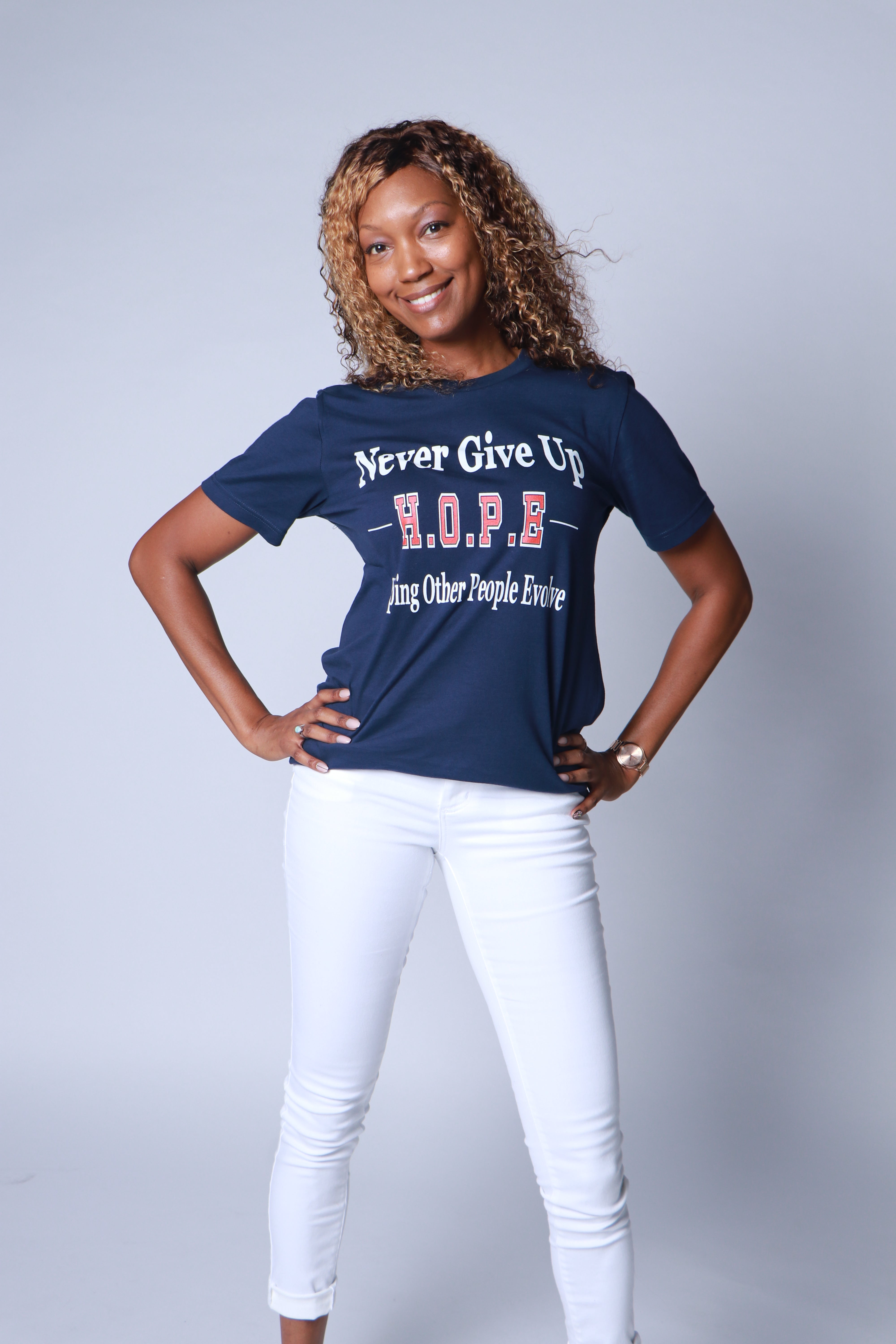 Never Give Up H.O.P.E T-shirt (Unisex) - Right Vibes