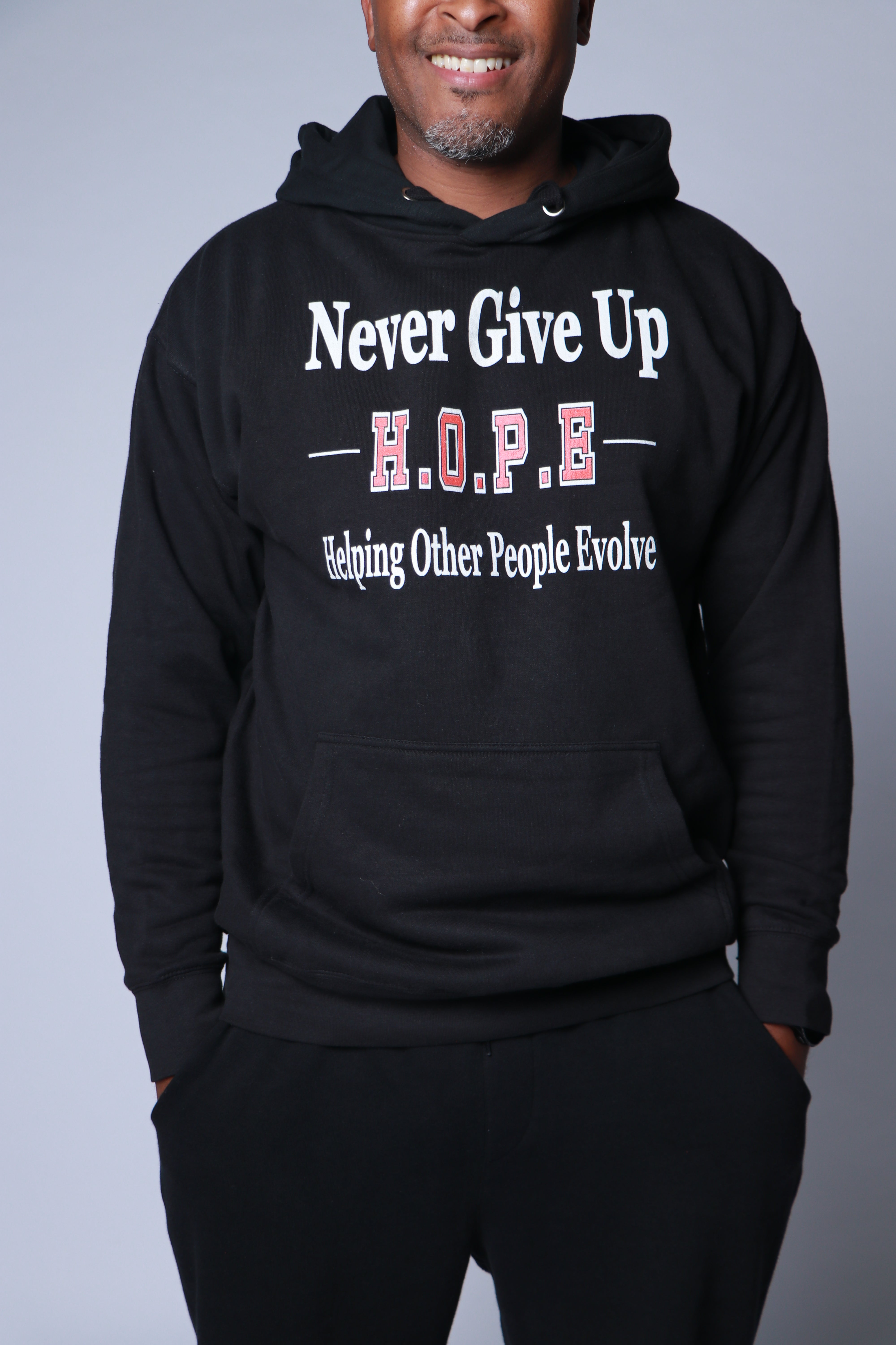 Never Give Up H.O.P.E Hoodie (Unisex) - Right Vibes