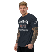 Load image into Gallery viewer, Never Give Up H.O.P.E T-shirt (Men&#39;s Fitted) - Right Vibes