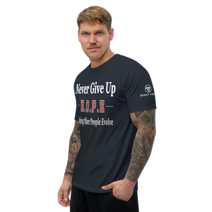 Never Give Up H.O.P.E T-shirt (Men's Fitted) - Right Vibes